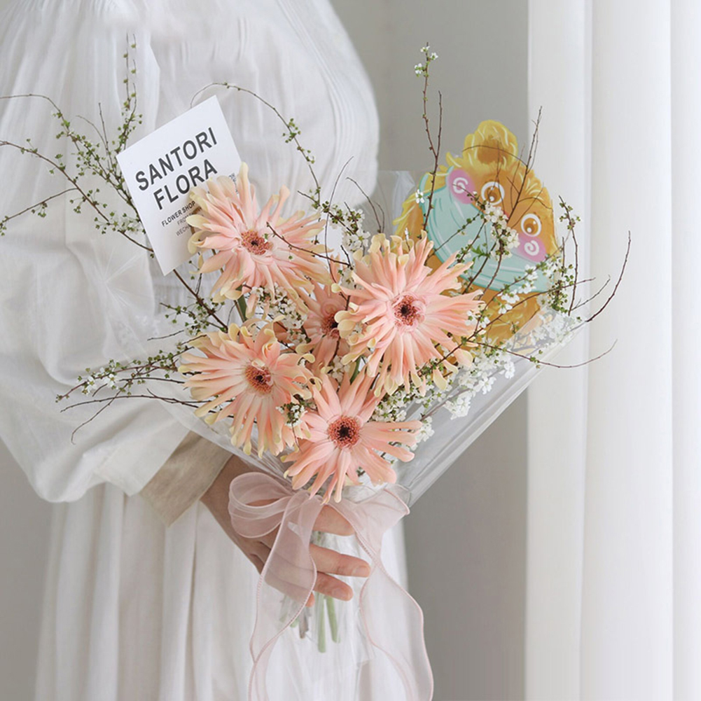 Florist Wreath Supply - ริบบิ้นผ้ากอซลายหางปลา 2 ชิ้น สำหรับจัดดอกไม้ ห่อช่อดอกไม้ ตกแต่งของขวัญ