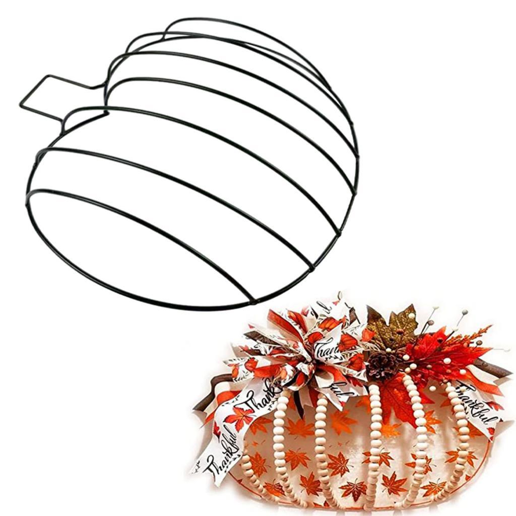 Wreath Form Wire - พวงหรีดฟักทองโลหะ โครงลวดสำหรับทำพวงหรีดสำหรับวันฮาโลวีนและวันขอบคุณพระเจ้า