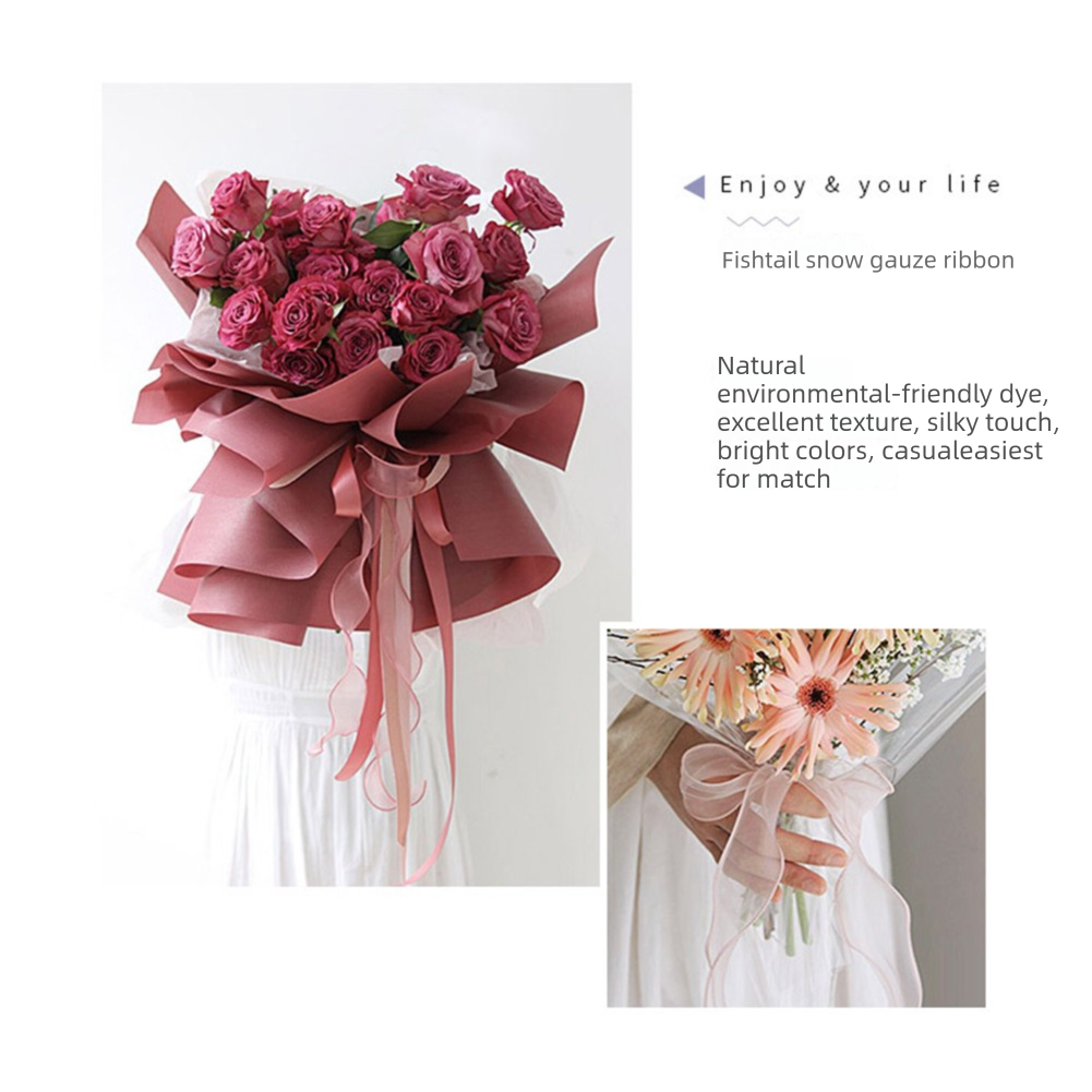 ริบบิ้นผ้ากอซลายหางปลา 2 ชิ้น  - Florist Wreath Supply บทวิจารณ์และราคา
