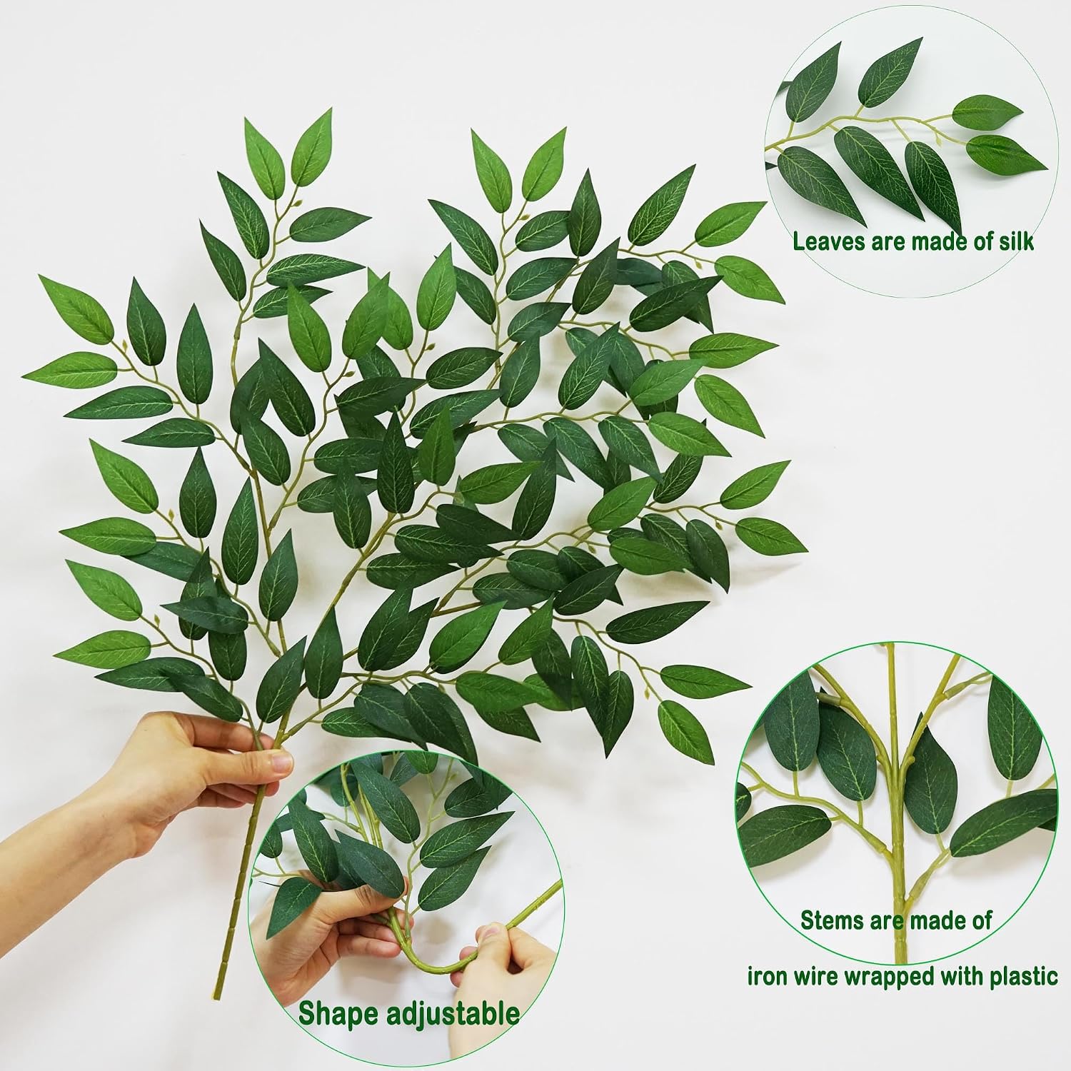 กิ่งใบไม้ประดิษฐ์อิตาเลียนรัสค - Ruscus Stem Faux บทวิจารณ์และราคา